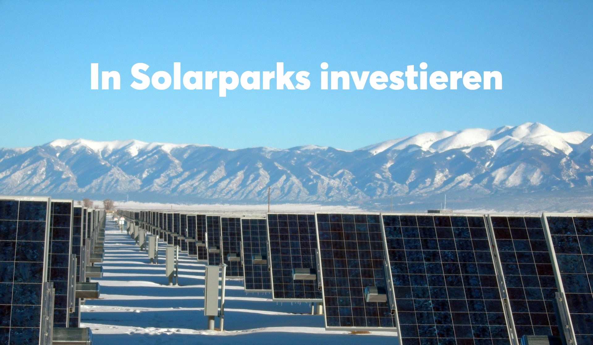 in solarparks investieren